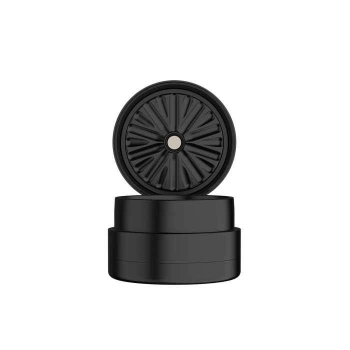 flower mill grinder 2.5in next gen standard grinder 3pc black front open