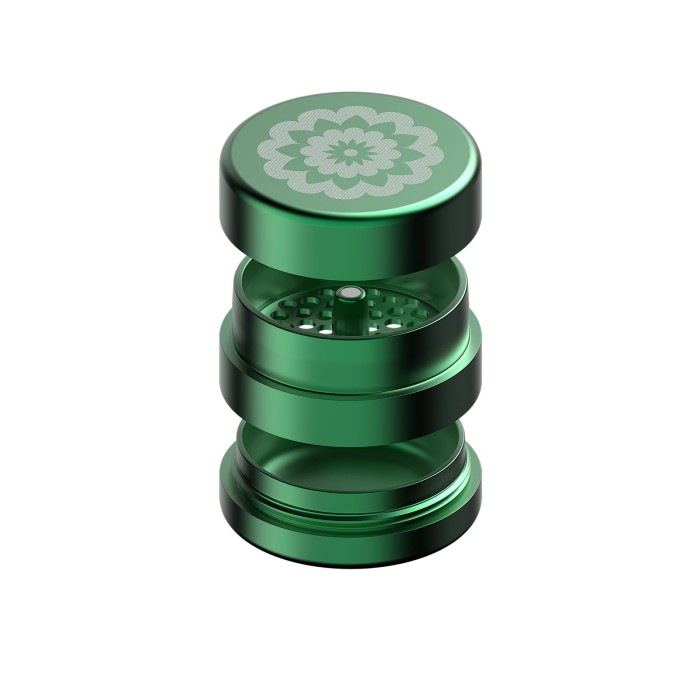 flower mill grinder 2.5in next gen standard grinder 3pc green separated